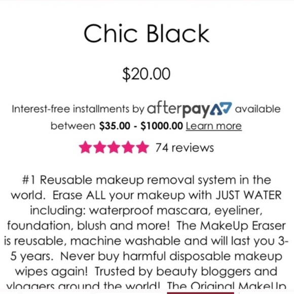 New!!The Original' Makeup Eraser w/ mini & headband - Picture 7 of 7